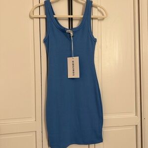 BNWT SIGNATURE8 Cerulean Blue Tank Mini Dress